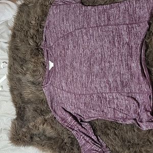 Purple quarter-sleeve top